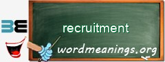 WordMeaning blackboard for recruitment